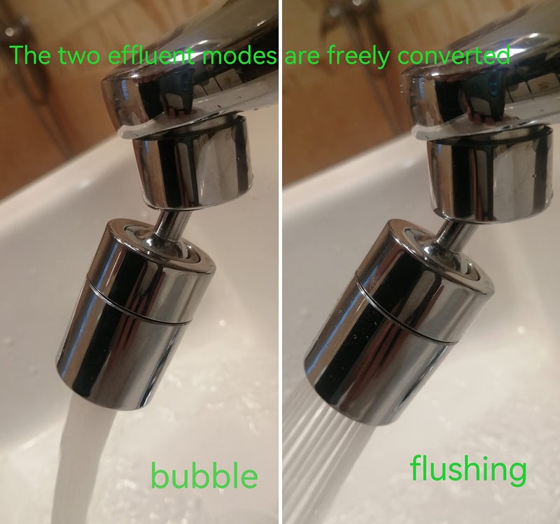 BOARNE Wide Angle Faucet Aerator,kitchen bathroom faucet nozzle aerator,faucet extender, 360 degree swivel dual flow sprayer for sink tap head, rotatable water splash filter (80 Angle) - Image 5